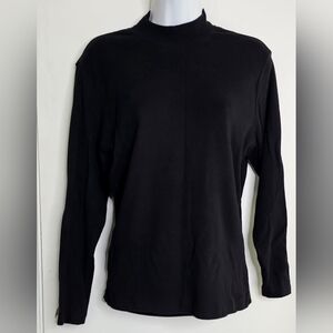 St. Michael Vintage 1990s Black Mock Neck Long Sleeve Top Size UK 12 (US 8)